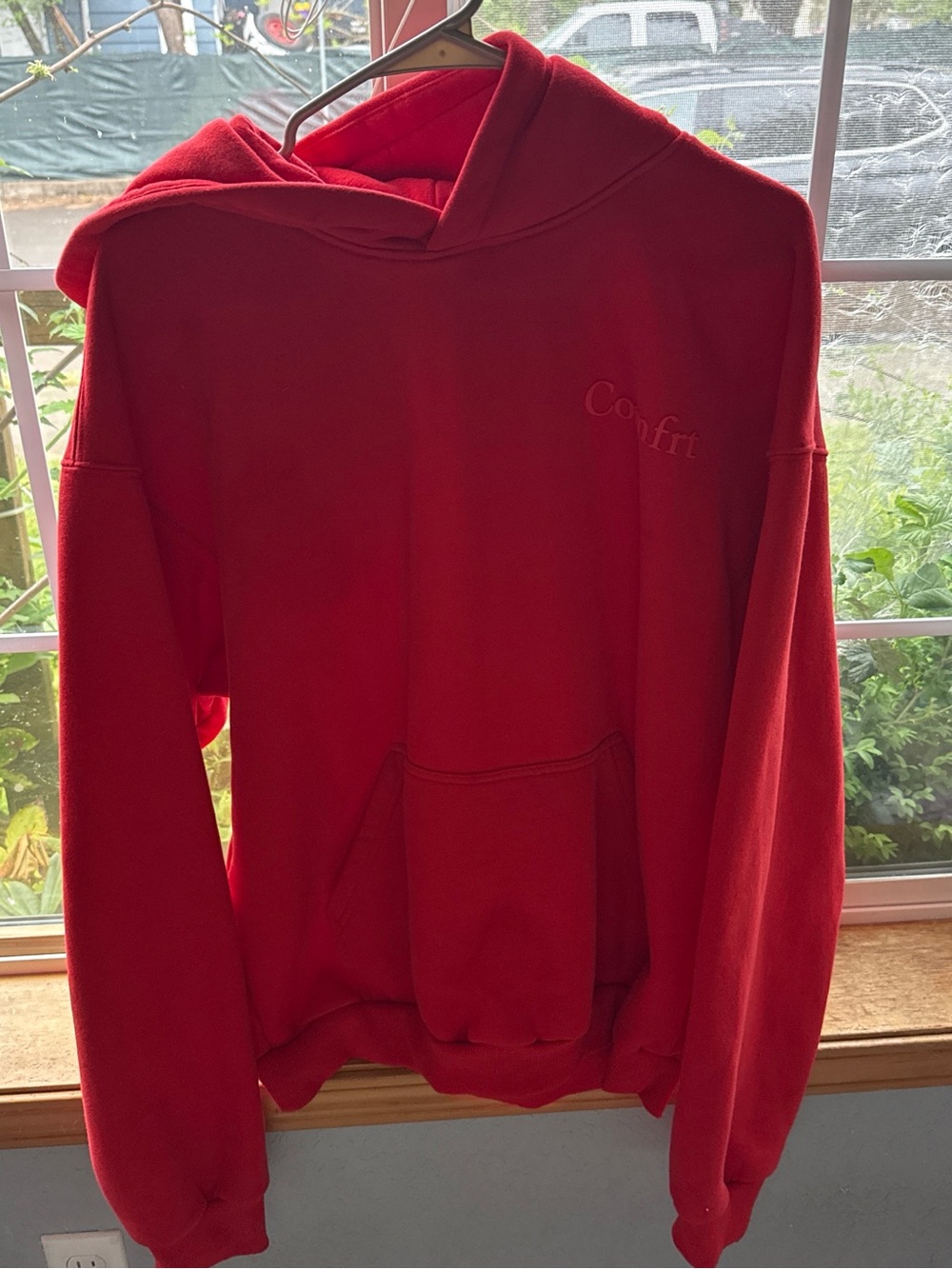 Women’s Red Hoodie Sweatshirt by Confrt